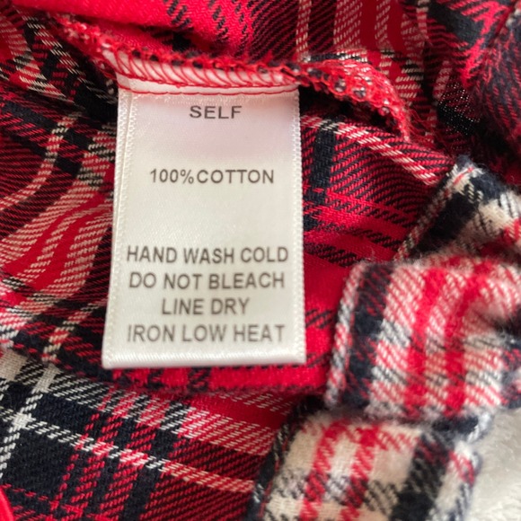 Fashion Nova Cropped Plaid Flannel Shirt XS Red Queen Button Up Y2K Streetwear - Picture 8 of 9